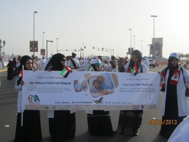 التاريخ : 5 9 مايو Date: 5&9 May 2013 2013 Organized by Emirates Nursing Association in cooperation with Family Development Foundation in Fuj & Abu Dhabi