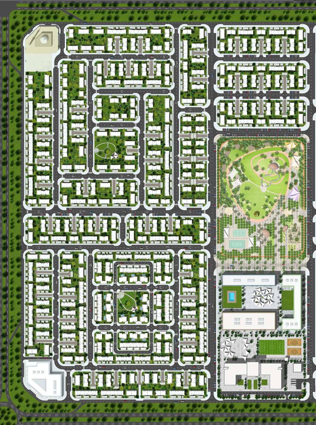 Nasma Master Plan Amenities 1 Neighborhood Park 2 Shopping Centre 3 Mosque 4 School Educational family park 5 Playgrounds 6 Running Lane 7 Bicycle Lane 8 Barbeque