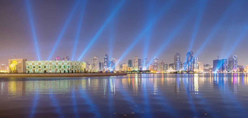 Sharjah rising Sharjah is steeped in the warmth and hospitality of authentic Arab-Islamic traditions, alongside an unwavering commitment to progress and modernity.