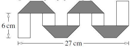 (13) يستخدم فهد ستة مربعات صغرية متطابقة لبناء الشكل على مربع كبري.