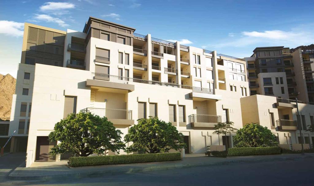 Al Raha Village offers a range of apartments starting from 40 square meters and are spread across three buildings. Each unit features a private terrace, superior finishing and private parking.