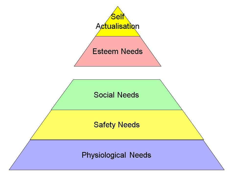الجوانب السلوكية للمساحات Behavioral Aspects of Spaces Hierarchy of Needs according to Abraham Maslow human s most basic needs after