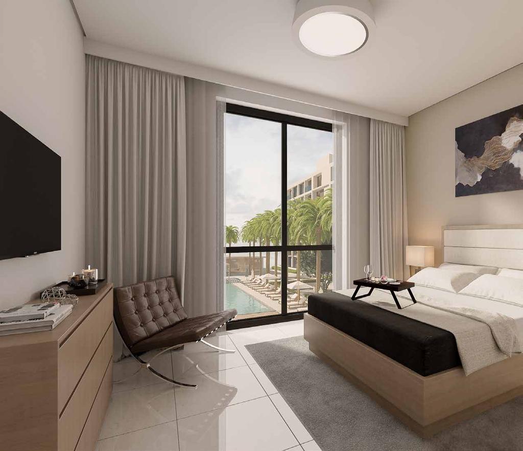 NATURAL LIGHTS, URBAN VIEWS INTERIORS التصميم الداخلي Across the entire range of available apartments at Marassi Boulevard, contemporary stylings and the highest quality materials abound.