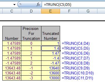 ;num_digits) اقتصاص رقم إلى عدد