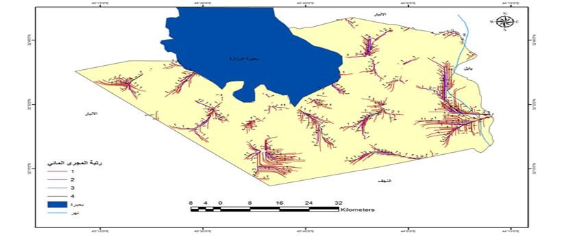 الباحث اعتمادا على قاعدة بيانات جدول رقم 1 وخارطة توزيع انطقة التركيز المئوي للصوديوم للمياه الجوفية للعراق البصراوي 2013 ص 8) شكل رقم (8) خارطة