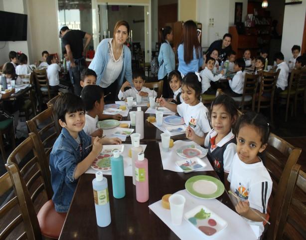 When they arrived, the friendly staff welcomed them warmly and directed them to their places