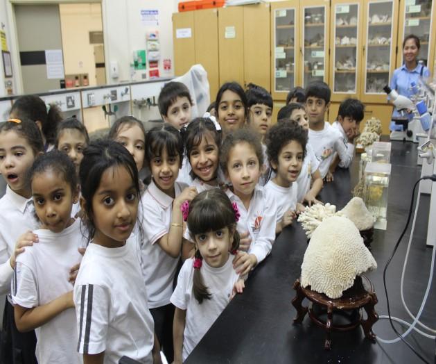 that is related to marine animals and plant life; where they saw real insects, desert and marine animals.