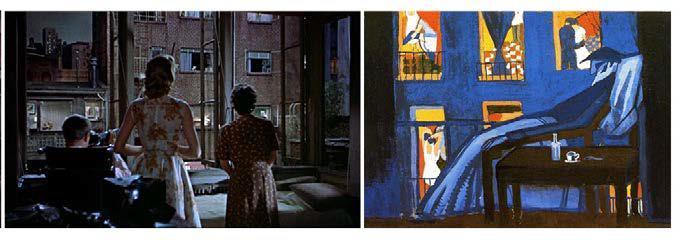 شكل )10( يوضح لوحة voyeur) (The للفنان Dali) (Salvador وتأثيرها على فيلم )النافذة الخل فية Rearعام Window 1954 م( وإيضا إثر الفنان البلجيكى )رينيه ماجريت( بلوحاته على المخرج )ستانلى كوبريك( وظهر هذا