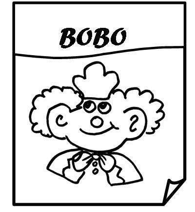 Read. Color and answer: Bobo is a clown. He has an orange hair. His yellow ears are big.