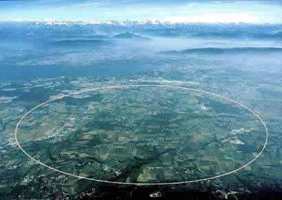 CERN 27 km circle, 100 m