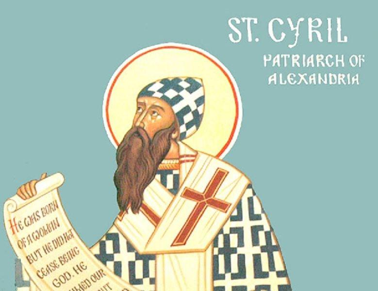SAINT OF THE WEEK Saint Cyril of Alexandria Saints are not born with halos around their heads.