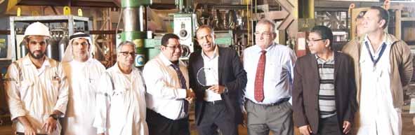 Headed by the Manager of Steel Fabrication, Chairman of ASRY s Trade Union and the Secretary- General of the General Federation of Bahrain Trade Unions, a gathering of more than 100 employees were