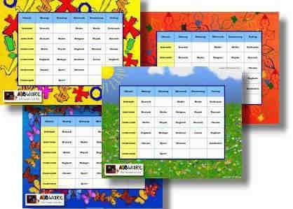 Make a visual planner (i.e. subjects weekly schedule. times when teachers are online, number of assignments, assignments due dates, etc.