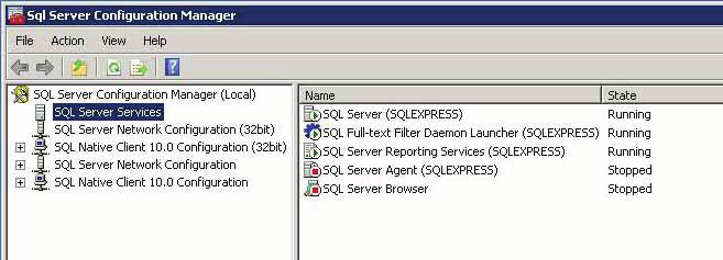 5 قم 5. بتشغيل إدارة تكوين خادم SQL وانقر بزر الماوس األيمن فوق SQL Server Services )خدمات خادم )SQL ثم انقر فوق Open )فتح(. 6 انقر.