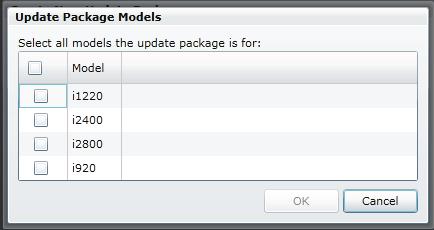1 Update )تحديث( من النافذة الرئيسية. 2 حدد 2. Package )حزمة( ثم انقر فوق الرمز Add )إضافة(. سيتم عرض النافذة Create New Update Package )إنشاء حزمة تحديث جديدة(. 3 أدخل.