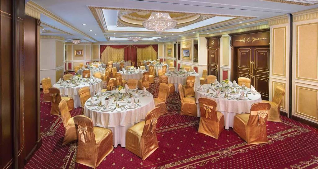 State-of-the-art board rooms with subtle service from highly trained staff and a Grand Ballroom