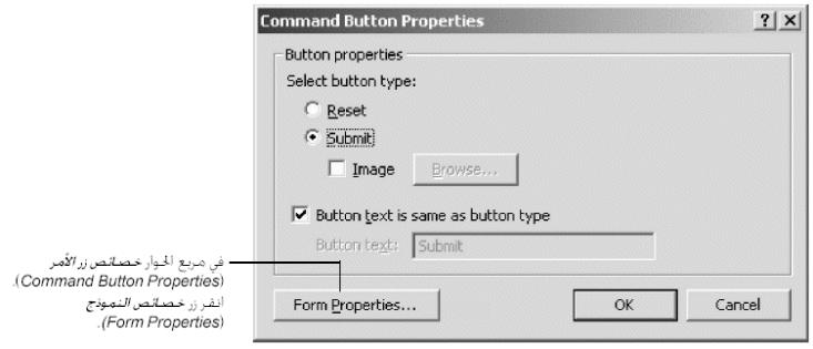 الوحدة السادسة ٦.١٣ ٩. في مربع الحوار خصائص زر األمر ) Properties ( Command Button انقر زر خصائص النموذج ) Properties ( Form.