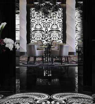 Deep earth tones, rich marble floors and an intricately patterned crystal ceiling provide an atmosphere of sophisticated romance for evening dining at STAY, the signature restaurant by three Michelin