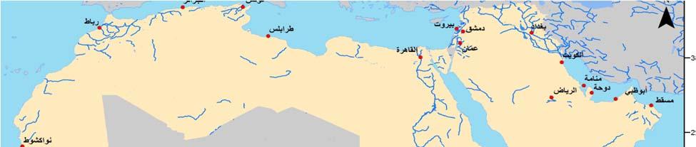 20 شكل (7) مصادر المياه السطحية في المنطقة العربية ويعتمد السودان بشكل رئيسي عل ى نھ ر الني ل كمص در النت اج الكھرب اء.
