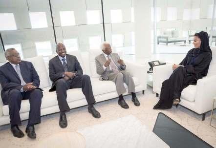 قطر أمس مع المشير عبدالرحمن سوار الذهب الرئيس السوداني اأسبق ورئيس منظمة الدعوة اإسامية في السودان.