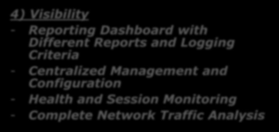 Streaming 4) Visibility - Reporting Dashboard with Different Reports and Logging Criteria -