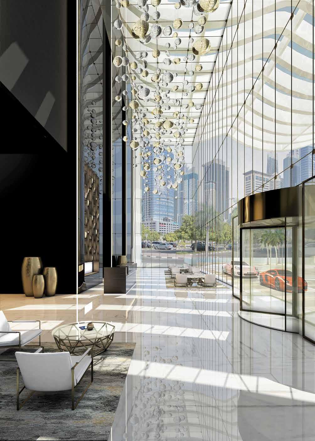 A LOBBY THAT S A CLASS APART The lobby of 1/JBR offers all the indulgence anyone could possibly imagine with a fashionable and cutting-edge design.