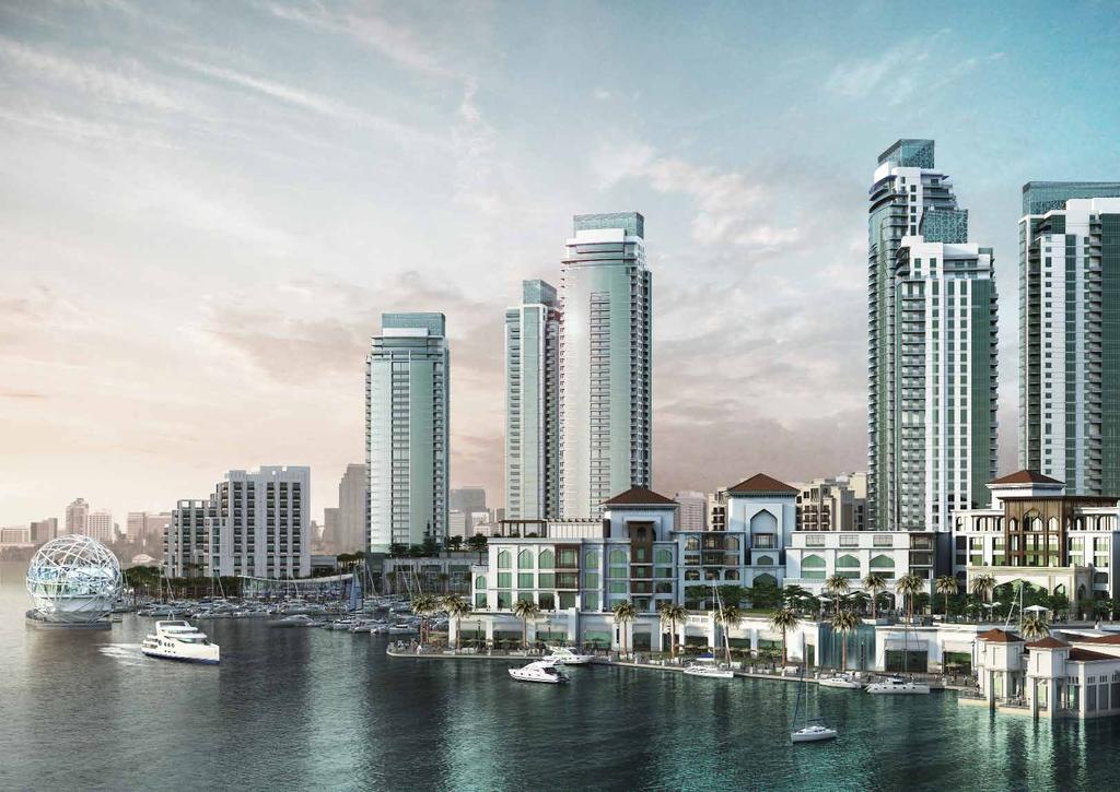 DUBAI CREEK RESIDENCES Dubai Creek Residences will establish its presence at the creek as part of the island development, which captures the essence of harbour and marina lifestyle with its