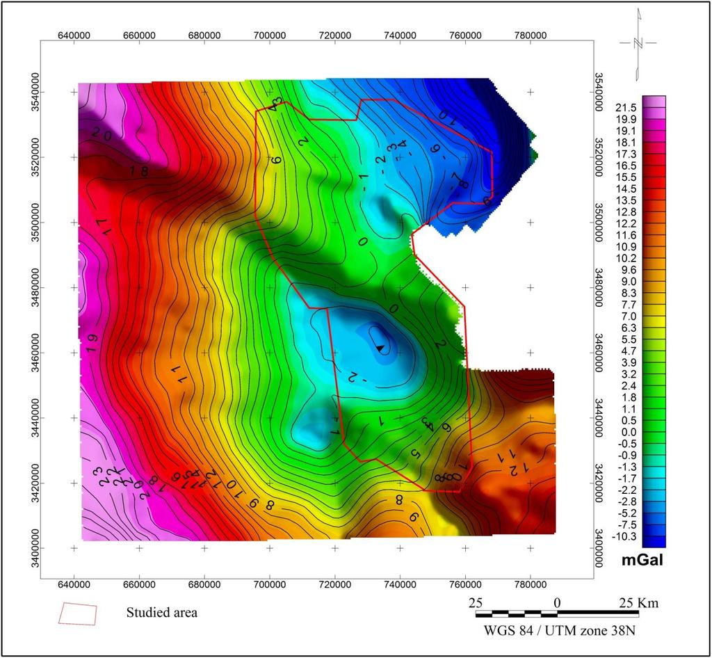 Gravity and Magnetic Surveys to Delineate Subsurface Structures in Hor Al-Huwazah Area, South of Iraq Ghalib F. Amin et al.