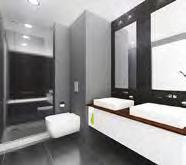 serviced apartments come with sleek horizontal design elements.