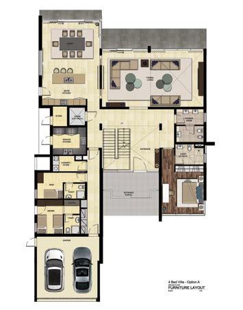 فيا أربع غرف نوم - أ 4 BEDROOM VILLA - OPTION A الطابق األرضي القياسات )م( )m) Ground Floor Dimensions GROUND FLOOR
