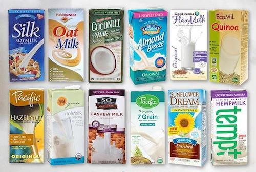 Dairy free options Foods to Avoid Milk Alternatives Oat, Soy, Rice, Flaxseed, Coconut milk,