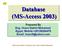 MS- Access Training 2000