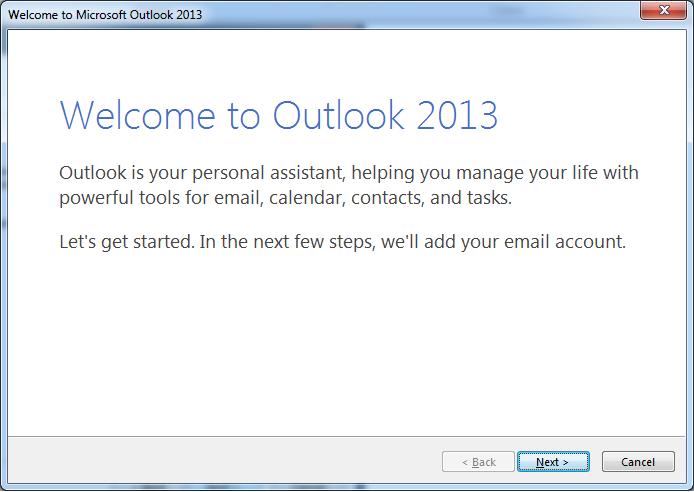 Microsoft Outlook Application 14 ان هذا التطبيق يتم تنصيبه مع ال
