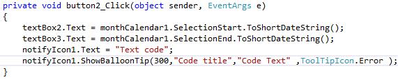 والعرض CalendarDimensins سوف نرى مجموعة من الكود باشكال المختلفة NtifyIcn Cntrl لجعل أيقونه للبرنج ووضعها بجوار الساعة في الشريط Taskbar و اغالق حسبما يتراى للمبرمج بناء على ظروف البرنج الوظة نوع