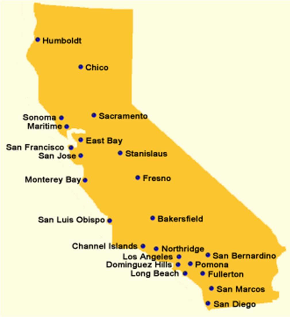California State University (CSU) Державний університет Каліфорнії The CSU has 23 campuses to choose from! CSU має 23 кампуса на вибір!
