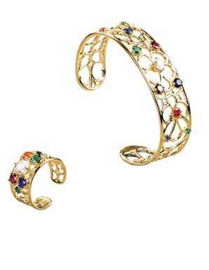 96 Ladies Jewellery Brosway Corinto Set of Bracelet & Adjustable Ring بروسوي طقم سوار كورينتو و خاتم قابل للتعديل مسرحية