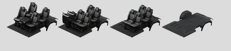 )متوف رة كأكسسوار( Flexible rear seats with tilt function Each seatback can fold forward to create a flat workspace.