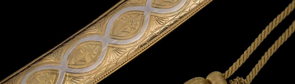 Gold-plated copy of the sword of Sheikh Abdullah Bin Jassim Al Thani