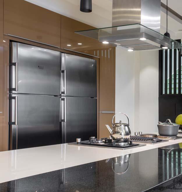 The clean lines and contemporary styling of a high gloss finish create a bold statement in any kitchen.