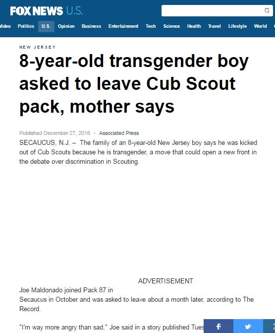 طفل 8 سنين متحول جنسيا ويجبر النادي على تغيير قوانينه