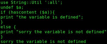 2- undefined الحالة الولى التي تكلمنا عنها هي عندما يكون المتغير معرف والن سوف نتناول الحالة التي يكون فيها المتغير المستعمل في البرنامج هو متغير غير معرف وهذه هي الطريقة ) *Code(52 ;' use