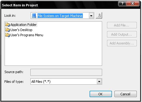 الفصل الخامس والعشرون:النشر أو التوزيع. التفعيل).يظهر حوار اختيار بند Select Item في المشروع آما هو مبين في الشكل التالي استعرض ضمن بند مجلد التطبيق واختر Primary (Active) Output.