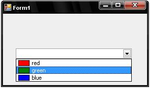 الفصل الثامن عشر:واجهة المستخدم. Dim colorbrush As New SolidBrush(Color.FromName(CStr(ComboBox1.Items(e.Index)))) اختياره عدم أو البند هذا إمااختيار على تعتمد اللون نص.