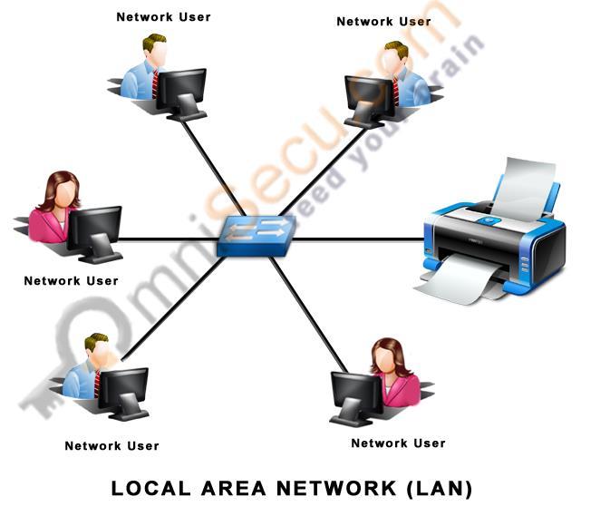 الشبكات المحلية (Local Area Network) تدعى غالبا (LAN) وهي شبكات ذات ملكية خاصة عموما وتغطي بناء واحدا او تجمعا صغيرا من األبنية ال تتجاوز ابعادها عدة كيلو مترات.