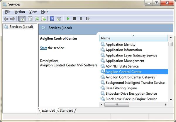 الشروع في العمل يحتوي برنامج الخادم Avigiln Cntrl Center على جزي ين: خدمة يتم تشغيل خدمة Windws تلقاي ي ا عند بدء تشغيل جهاز الكمبيوتر. يتم استخدام أداة الا دارة لتكوين خدمة.