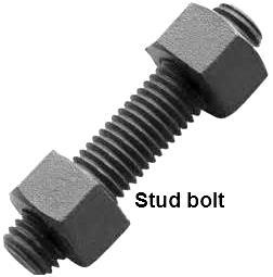 مسامير ربط الفالنشات :Bolts # نك ا ابل) 83 ( بنو نكجد نكعاف تف تماتنر ربط الفالناات كىتا: 1 تمتار بصاتكل Machine Bolt 2 جاكيط بصاتكلخنف Stud # خزداد بتيات التماتنر الالزت لربط الفالناات بتقدار 4 بى