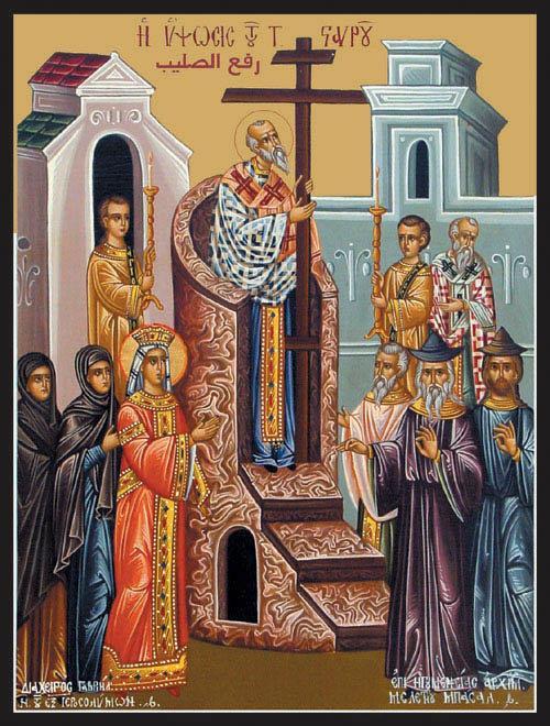 Christians came in a huge throng to venerate the Holy Cross, beseeching St Macarius to elevate the Cross, so that even those far off might reverently contemplate it.