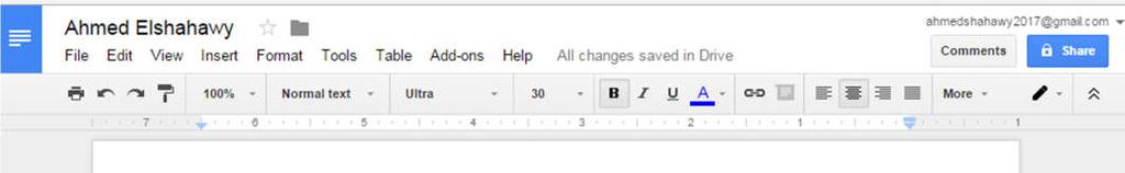 . فیتم إنشاء مستند من خلال Google Docs اكتب اسم للمستند. اكتب نص في المكان المخصص للكتابة. - -.