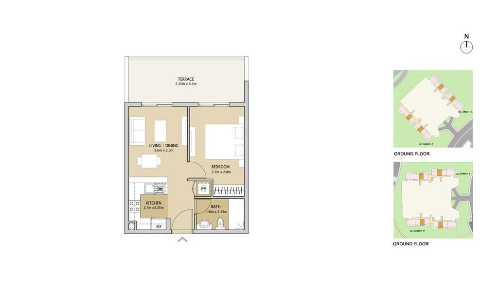1 BEDROOM TYPE 3 Suite Area 39.36 424 Balcony 5.02 54 Total Area 44.