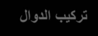 تركيب الدوال : تنتج الدالة y x أو 3 y x 3 والدالة التربيعية y x الحظ أن